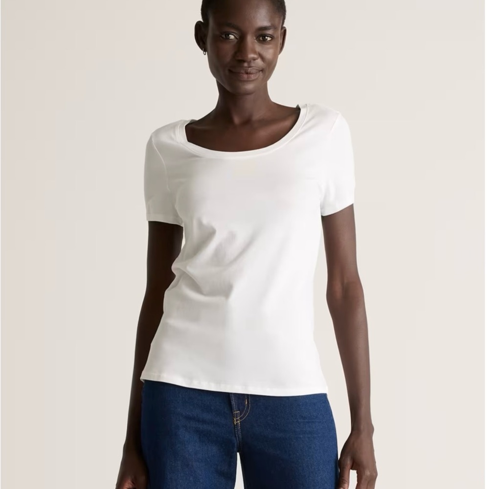 Quince cotton Classic White Women's Top